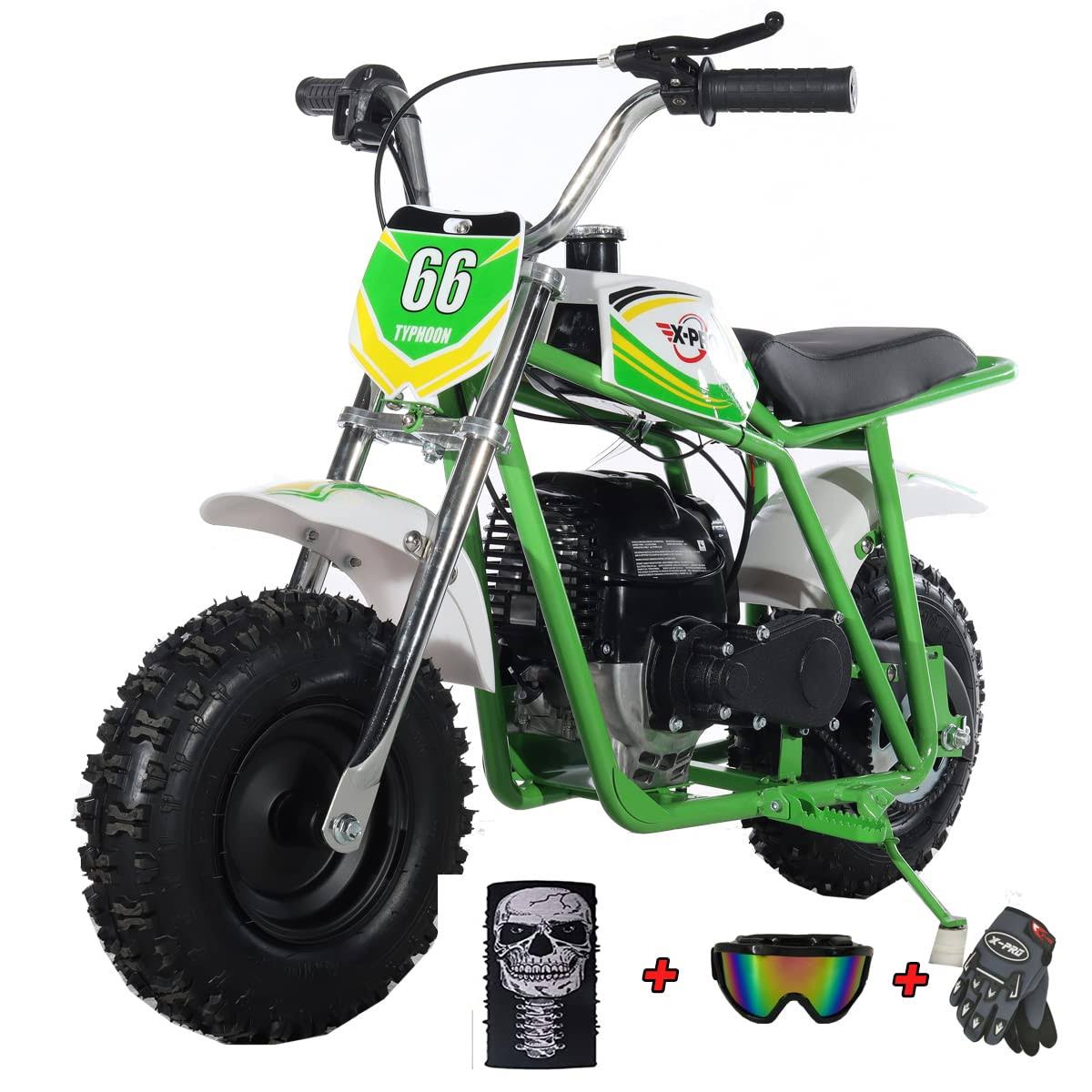 X-Pro 40cc Mini Dirt Bike Pit Bike GAS Power Bike Off Road Motorcycle,Green