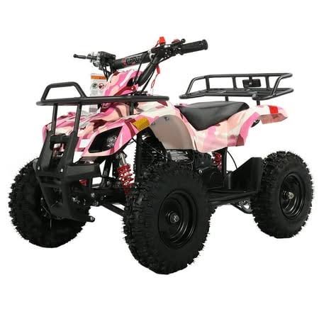 X-Pro Brand New Eagle 40cc GAS ATV, Mini ATV for Kids with Pull Start Disc Brake 6 inch Tires, Pink