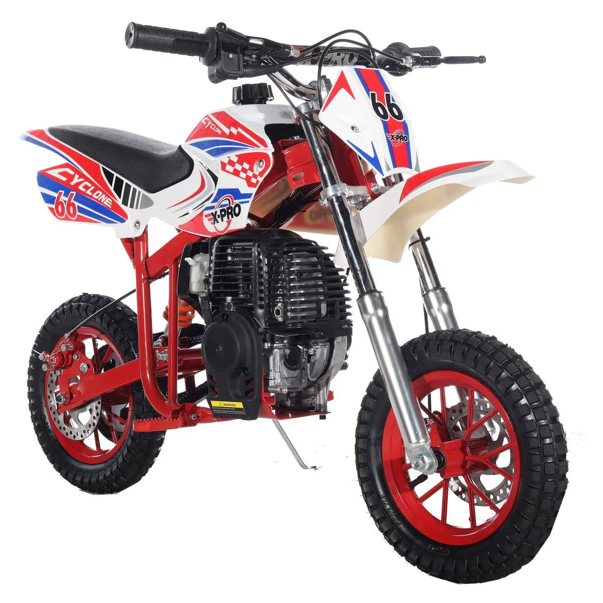 X-Pro 40cc Kids Dirt Bike Mini Pit Bike Dirt Bikes Motorcycle GAS Power Bike Off Road,Red